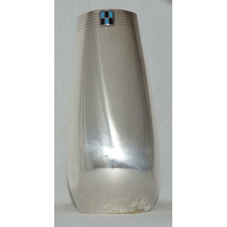 ANTICO VASO SHEFFIELD WMF Art Nouveau DESIGN epoca 1900 STEMMA SMALTO OLD VASE