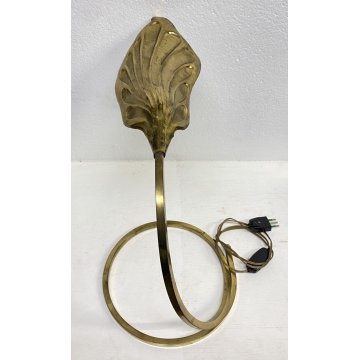 LAMPADA TAVOLO TOMMASO BARBI FOGLIA OTTONE SCRIVANIA DESIGN ANNI 70 TABLE LAMP