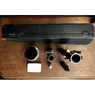 ANTICO Clarinetto LEGNO Buffet a Paris CUSTODIA STRUMENTO MUSICALE VINTAGE '900
