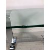 TAVOLO SCRIVANIA DESIGN VETRO ACCIAIO FORMANOVA GIANNI MOSCATELLI TABLE GLASS 