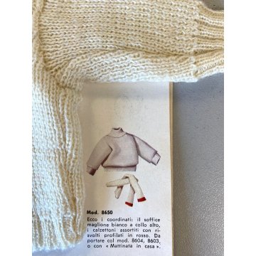 ORIGINALE MAGLIONE BIANCO Furga ALTA MODA 3 ESSE S Mod. 8650 ABITO ACCESSORIO