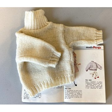 ORIGINALE MAGLIONE BIANCO Furga ALTA MODA 3 ESSE S Mod. 8650 ABITO ACCESSORIO