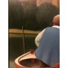 QUADRO OLIO TELA Roberto Masi PAESAGGIO CON BARCHE PESCATORI PRIMITIVISMO '900