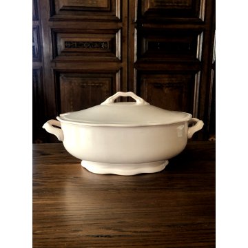 ANTICO SERVIZIO PIATTI 29 pz CERAMICA ROSA Verbano Laveno ART DECO BORDO MOSSO