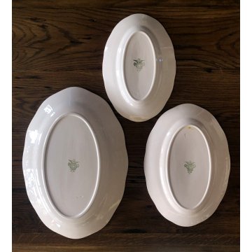 ANTICO SERVIZIO PIATTI 29 pz CERAMICA ROSA Verbano Laveno ART DECO BORDO MOSSO