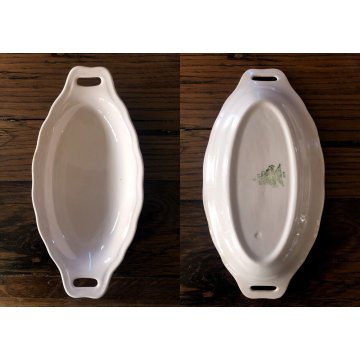 ANTICO SERVIZIO PIATTI 29 pz CERAMICA ROSA Verbano Laveno ART DECO BORDO MOSSO