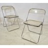 COPPIA SEDIA PIEGHEVOLE Plia Giancarlo Piretti PER Anonima Castelli FUME' 1970