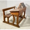 ANTICO BANCO DA SCUOLA ASILO LEGNO NOCE 1800 ABACO PALLOTTOLIERE LAVAGNA DESK