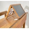 ANTICO BANCO DA SCUOLA ASILO LEGNO NOCE 1800 ABACO PALLOTTOLIERE LAVAGNA DESK