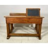 ANTICO BANCO DA SCUOLA ASILO LEGNO NOCE 1800 ABACO PALLOTTOLIERE LAVAGNA DESK