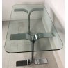 TAVOLO SCRIVANIA DESIGN VETRO ACCIAIO FORMANOVA GIANNI MOSCATELLI TABLE GLASS 