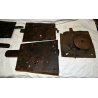 ANTICA LOTTO 5 PEZZI SERRATURA ferro battuto 500 SMALL DOOR LOCK IRON KEY OLD 