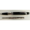 RARA Montblanc BOHEME Noir et Noir PENNA SFERA BLACK STONE Ballpoint Pen VINTAGE