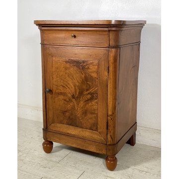 ANTICO COMODINO CAPPUCCINO 1800 LEGNO NOCE MASSELLO CAMERA LETTO SALOTTO ARMADIO