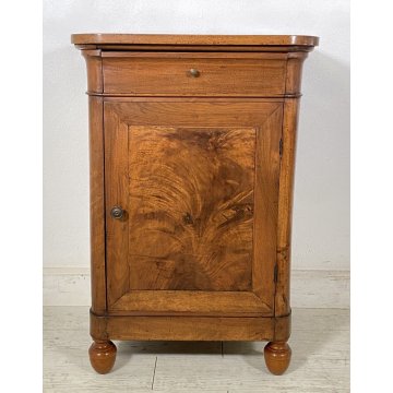 ANTICO COMODINO CAPPUCCINO 1800 LEGNO NOCE MASSELLO CAMERA LETTO SALOTTO ARMADIO
