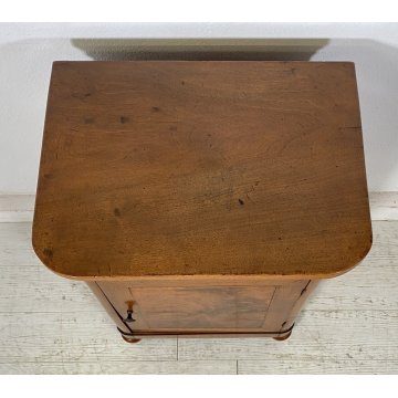 ANTICO COMODINO CAPPUCCINO 1800 LEGNO NOCE MASSELLO CAMERA LETTO SALOTTO ARMADIO