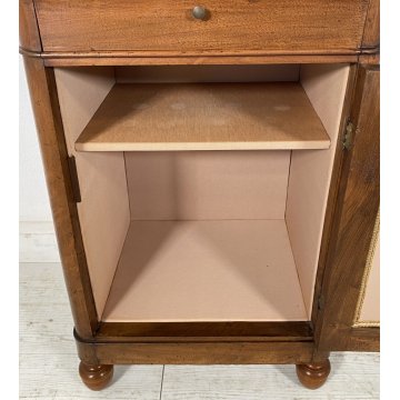 ANTICO COMODINO CAPPUCCINO 1800 LEGNO NOCE MASSELLO CAMERA LETTO SALOTTO ARMADIO
