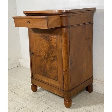 ANTICO COMODINO CAPPUCCINO 1800 LEGNO NOCE MASSELLO CAMERA LETTO SALOTTO ARMADIO