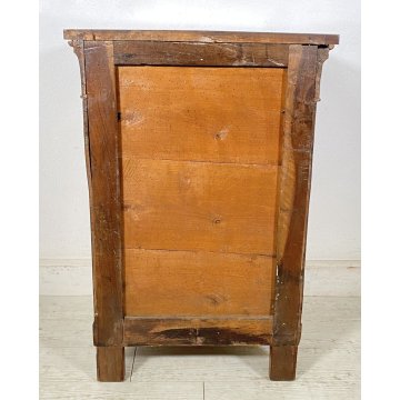 ANTICO COMODINO CAPPUCCINO 1800 LEGNO NOCE MASSELLO CAMERA LETTO SALOTTO ARMADIO