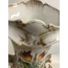 ANTICO VASO PORCELLANA BIANCA ATTR. Jacop Petit DECORO FIORI ORO Roccocò FRANCIA