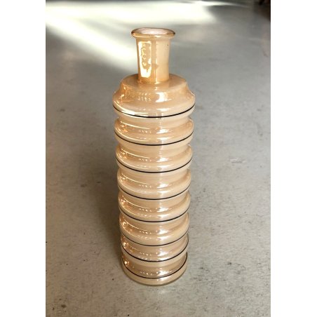 ANTICO VASO MONOFIORE BOTTIGLIA DECORATIVA VETRO SOFFIATO Murano EPOCA Art Decò