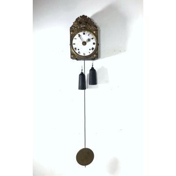 ANTICO OROLOGIO PENDOLO PIEGHEVOLE COMTOISE MORBIER PARETE CARICA a CHIAVE '800