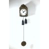 ANTICO OROLOGIO PENDOLO PIEGHEVOLE COMTOISE MORBIER PARETE CARICA a CHIAVE '800