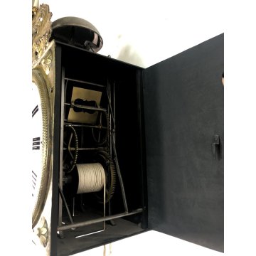 ANTICO OROLOGIO PENDOLO PIEGHEVOLE COMTOISE MORBIER PARETE CARICA a CHIAVE '800