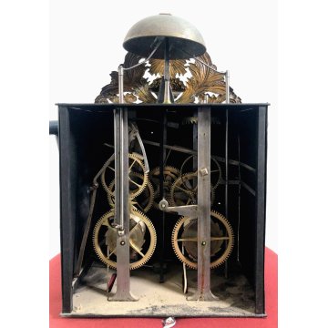 ANTICO OROLOGIO PENDOLO PIEGHEVOLE COMTOISE MORBIER PARETE CARICA a CHIAVE '800