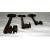 ANTICO SET 3 CHIAVI ferro battuto MAPPA serratura FORZIERE Italy KEY PORTA ANTA