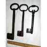 ANTICO SET 3 CHIAVI ferro battuto MAPPA serratura FORZIERE Italy KEY PORTA ANTA