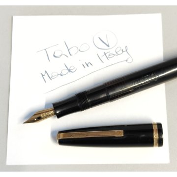 ANTICA PENNA STILOGRAFICA Tabo V anni 40 NIB Osmiridio ORO 14k OLD FOUNTAIN PEN