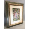 QUADRO ASTRATTO L. Crepaldi DISEGNO PENNARELLO NUDO STUDIO FIGURE FEMMINILI 1998