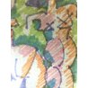 QUADRO ASTRATTO L. Crepaldi DISEGNO PENNARELLO NUDO STUDIO FIGURE FEMMINILI 1998