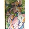 QUADRO ASTRATTO L. Crepaldi DISEGNO PENNARELLO NUDO STUDIO FIGURE FEMMINILI 1998