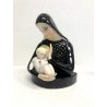 ANTICA SCULTURA CERAMICA Lenci Torino BUSTO MADONNA BAMBINO GESU NATIVITA' DECO'