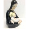 ANTICA SCULTURA CERAMICA Lenci Torino BUSTO MADONNA BAMBINO GESU NATIVITA' DECO'