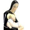 ANTICA SCULTURA CERAMICA Lenci Torino BUSTO MADONNA BAMBINO GESU NATIVITA' DECO'