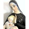 ANTICA SCULTURA CERAMICA Lenci Torino BUSTO MADONNA BAMBINO GESU NATIVITA' DECO'