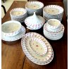 Set PIATTI VINTAGE 12 pers PORCELAIN Limoge Georges Boyer BAGATELLE DECORO ROSE