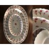Set PIATTI VINTAGE 12 pers PORCELAIN Limoge Georges Boyer BAGATELLE DECORO ROSE