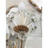 LOTTO 4 APPLIQUE PARETE VINTAGE SPECCHIO VENEZIANO VETRO MURANO CRISTALLO 2 LUMI