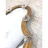 LOTTO 4 APPLIQUE PARETE VINTAGE SPECCHIO VENEZIANO VETRO MURANO CRISTALLO 2 LUMI