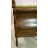 ANTICO DIVANO A BARCA LUIGI FILIPPO 1800 STOFFA BORDEAUX LEGNO NOCE SOFA EPOCA