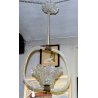 ANTICO LAMPADARIO BAROVIER TOSO VETRO BUGNATO SOFFIATO MURANO GLASS LAMP COPPA 