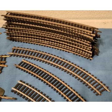 GRANDE LOTTO binari vagoni RIVAROSSI Lima FLEISCHMANN scala H0 trenino VINTAGE