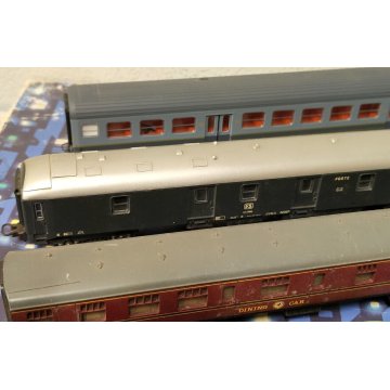 GRANDE LOTTO binari vagoni RIVAROSSI Lima FLEISCHMANN scala H0 trenino VINTAGE