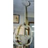 ANTICO LAMPADARIO BAROVIER TOSO VETRO BUGNATO SOFFIATO MURANO GLASS LAMP COPPA 