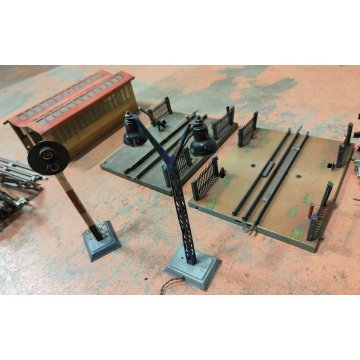 GRANDE LOTTO BINARI scambi Marklin scala 0 trenino VINTAGE TIN TOYS diorami 11kg