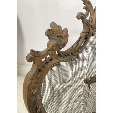 ANTICO PARASCINTILLE BRONZO PRIMI 1900 CAMINO SALOTTO VILLA PARAFIAMME FUOCO